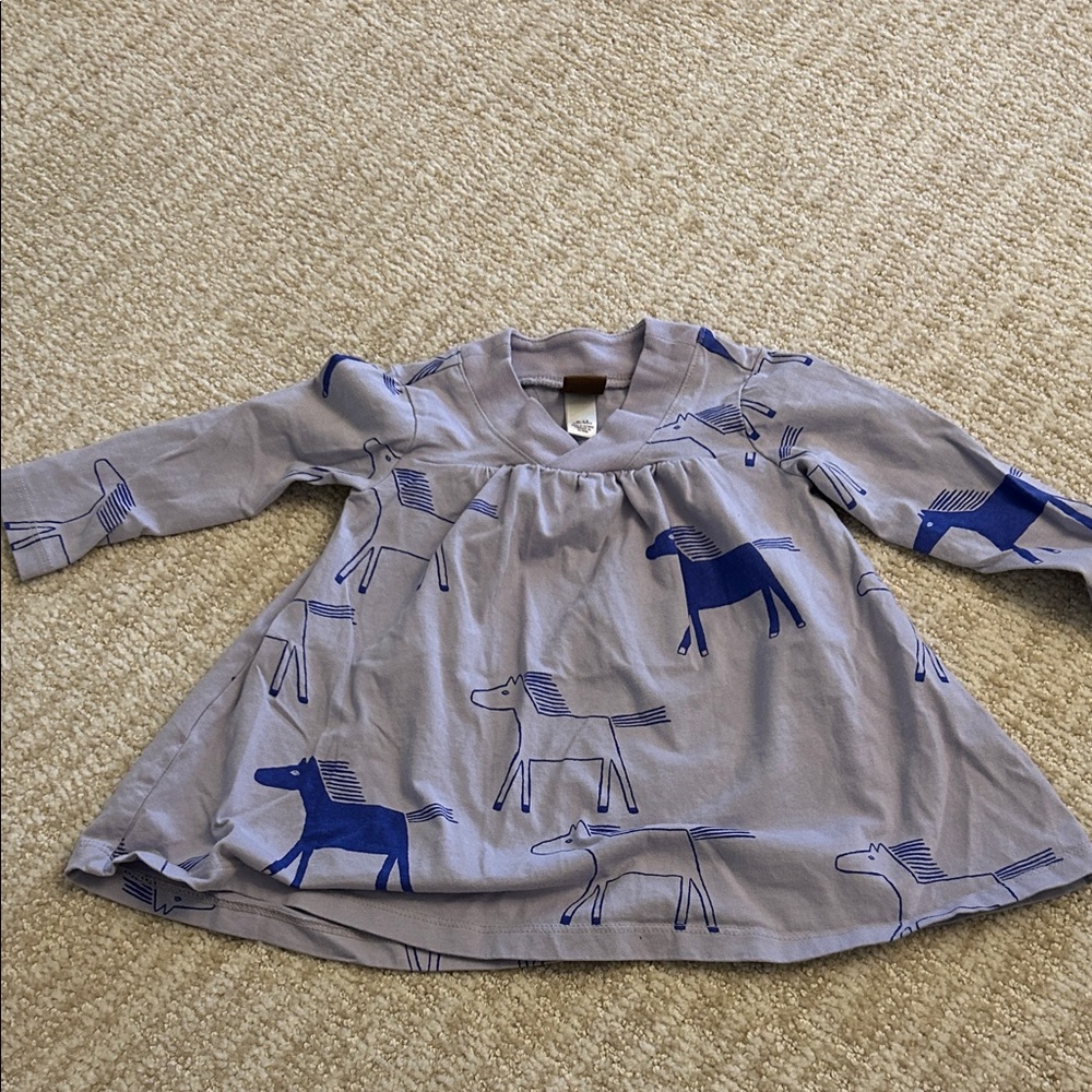 Tea collection baby girl shirt with horse print